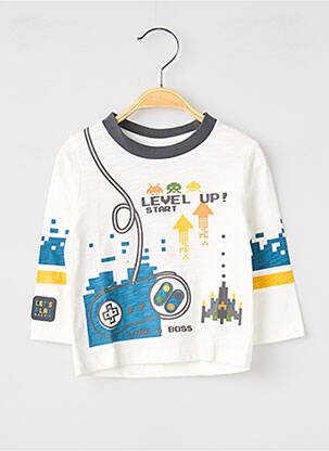 T-shirt manches longues manches longues blanc BOBOLI garcon