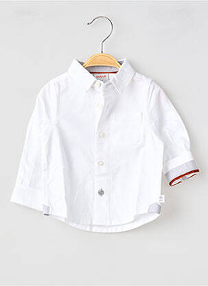 Chemise manches longues coupe droite blanc BOBOLI garçon