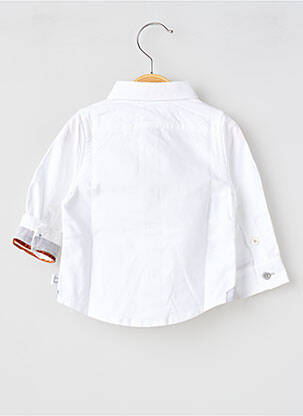 Chemise manches longues coupe droite blanc BOBOLI garçon