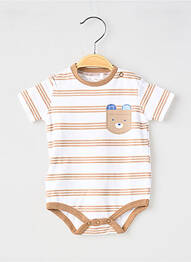 Body lingerie imprimé rayures blanc MAYORAL garcon