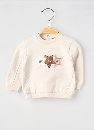 Pull coupe droite manches longues beige MAYORAL garçon