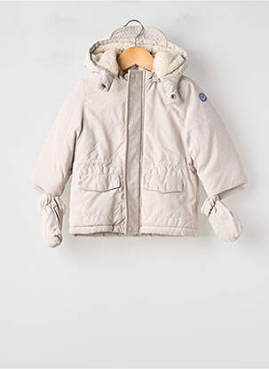 Parka coupe droite a capuche beige MAYORAL garcon