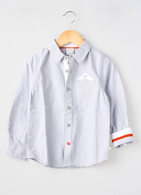 Chemise manches longues coupe droite bleu BOBOLI garcon