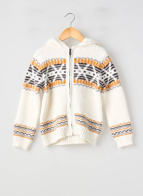 Gilet manches longues maille tricot blanc MAYORAL garcon