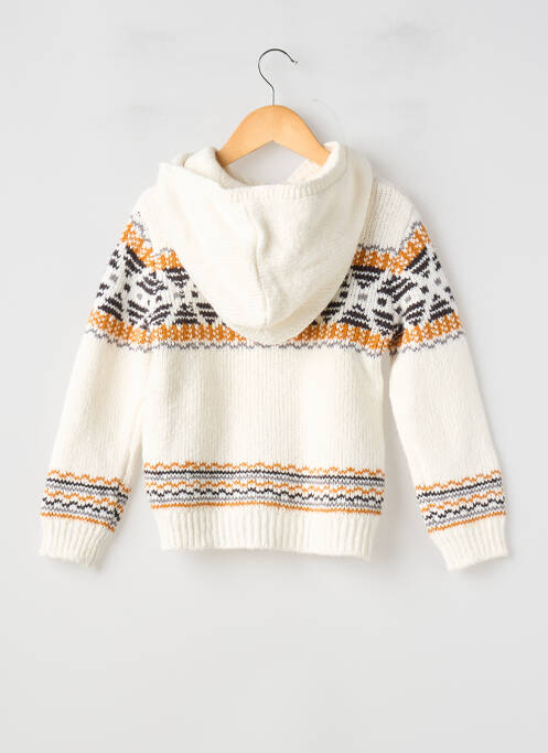 Gilet manches longues maille tricot blanc MAYORAL garcon