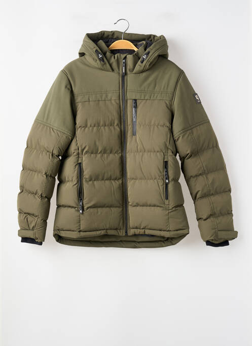 Doudoune manches longues a capuche vert GARCIA garcon