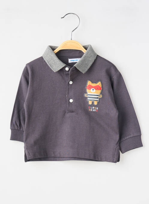 Polo manches longues manches longues gris MAYORAL garcon