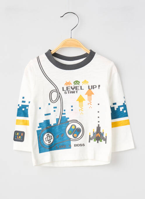 T-shirt manches longues manches longues blanc BOBOLI garcon
