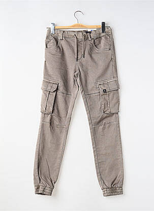 Pantalon cargo stretch taille ajustable gris GARCIA garcon