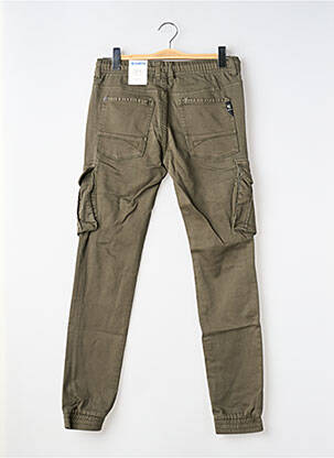 Pantalon cargo stretch taille ajustable vert GARCIA garçon