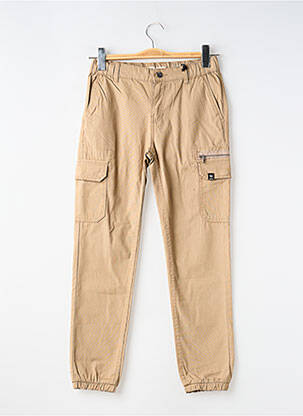 Pantalon cargo fermeture zippée sous rabat boutonné taille ajustable beige GARCIA garçon