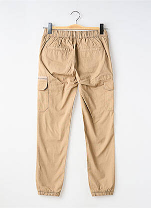 Pantalon cargo fermeture zippée sous rabat boutonné taille ajustable beige GARCIA garçon