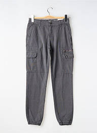 Pantalon cargo tissage popeline taille ajustable gris GARCIA garcon