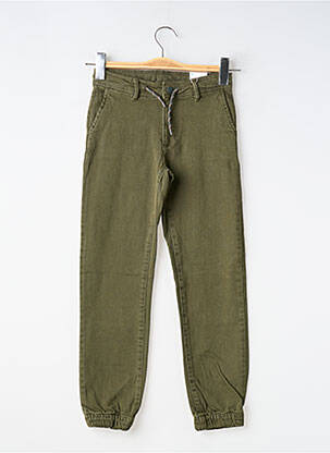 Jeans coupe slim stretch taille ajustable vert MAYORAL garçon