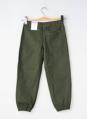 Pantalon droit fermeture liens à nouer taille ajustable vert GARCIA garçon