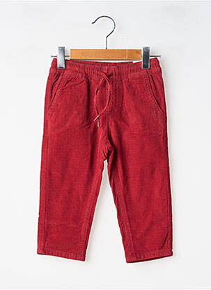 Pantalon droit fermeture liens à nouer taille élastique rouge MAYORAL garçon