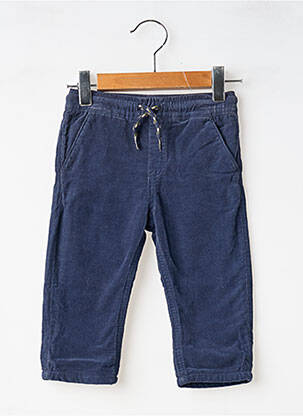 Pantalon droit fermeture liens à nouer taille élastique bleu MAYORAL garçon