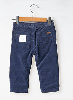 Pantalon droit fermeture liens à nouer taille élastique bleu MAYORAL garçon