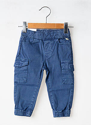 Pantalon cargo stretch taille ajustable bleu MAYORAL garcon