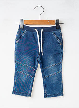 Pantalon slim délavé taille élastique bleu BOBOLI garçon