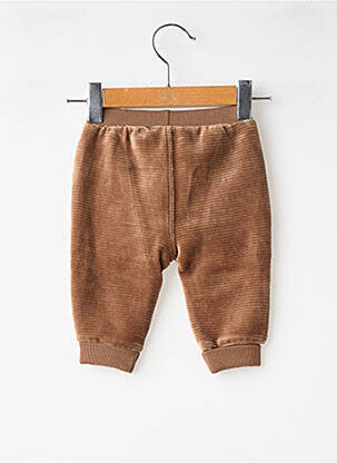 Pantalon droit fermeture liens à nouer taille élastique marron MAYORAL garçon