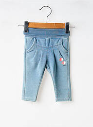 Pantalon slim stretch taille élastique bleu BOBOLI fille