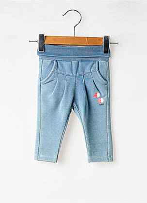 Pantalon slim stretch taille élastique bleu BOBOLI fille
