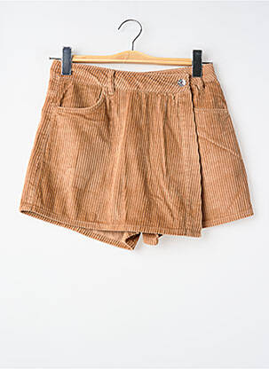 Jupe short coupe droite marron GARCIA fille