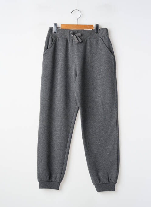 Jogging tissage chiné taille à pinces gris MAYORAL fille