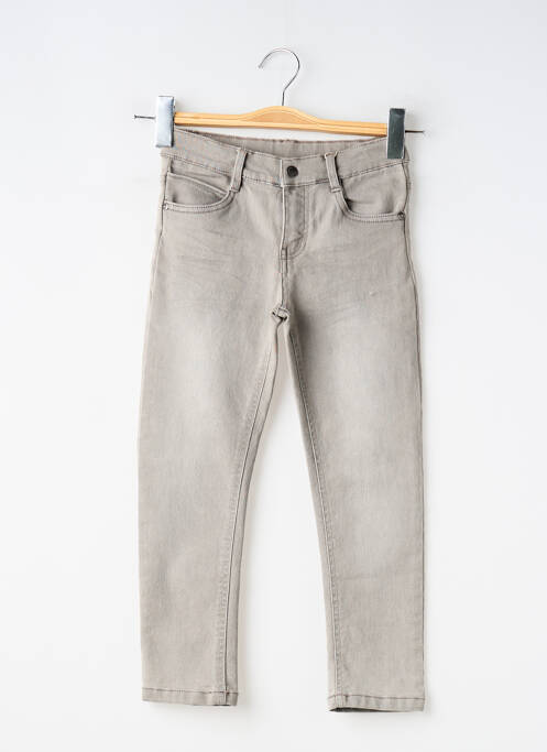 Jeans coupe slim stretch taille ajustable gris BOBOLI garcon