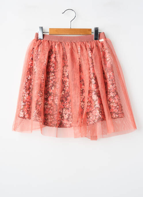 Jupe mi-longue doublure rose GARCIA fille