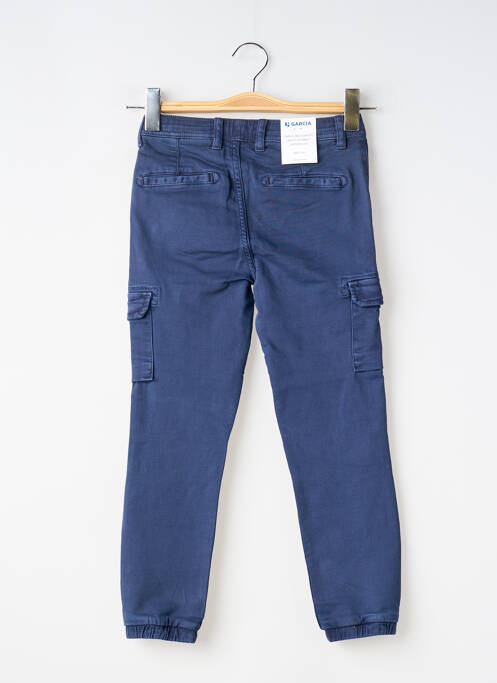 Pantalon cargo tissage popeline taille ajustable bleu GARCIA garcon