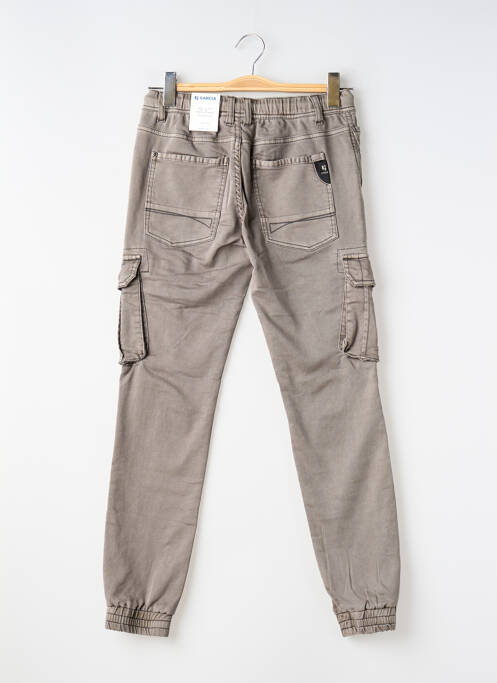 Pantalon cargo tissage popeline taille ajustable gris GARCIA garcon