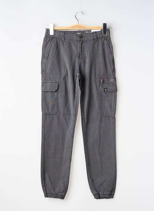 Pantalon cargo tissage popeline taille ajustable gris GARCIA garcon