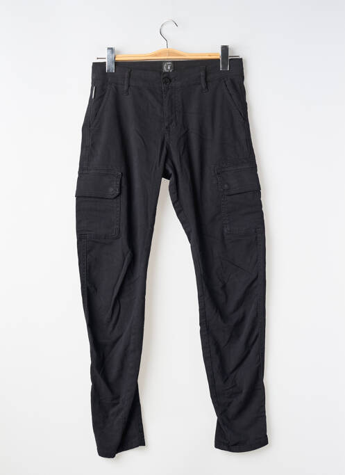 Pantalon cargo slim taille ajustable noir LE TEMPS DES CERISES garcon