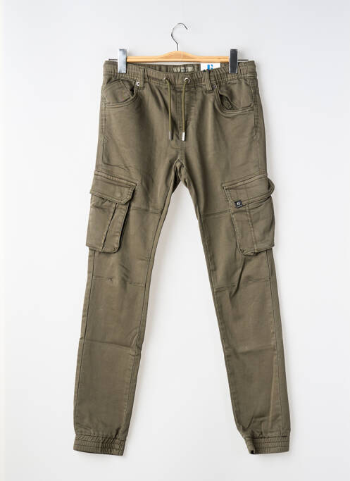 Pantalon cargo tissage popeline taille ajustable vert GARCIA garcon