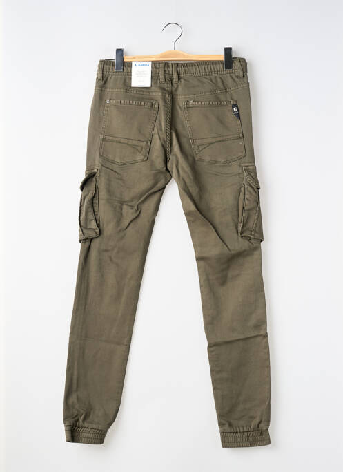 Pantalon cargo tissage popeline taille ajustable vert GARCIA garcon