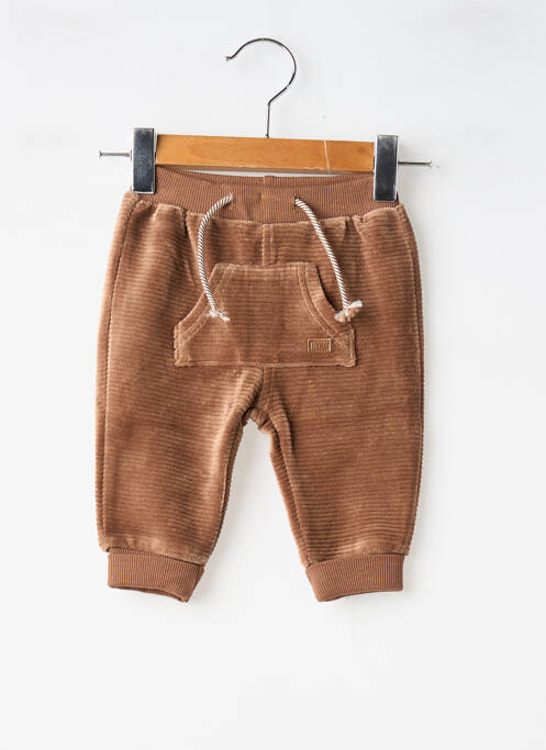 Pantalon droit fermeture liens à nouer taille élastique marron MAYORAL garcon