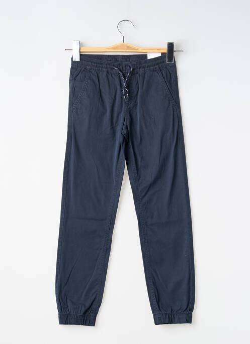 Pantalon slim tissage popeline taille élastique bleu MAYORAL garcon