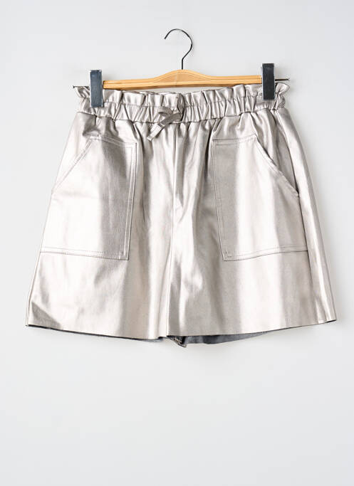 Short taille haute taille élastique argent MAYORAL fille