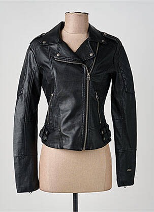 Blouson effet matière satinée noir GARCIA femme