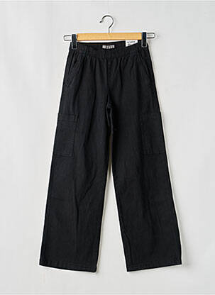 Pantalon large poches taille élastique noir GARCIA fille