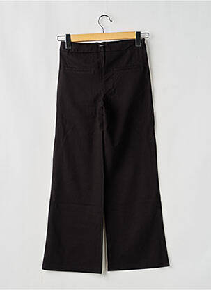 Pantalon droit fermeture zippée sous rabat boutonné taille élastique noir GARCIA fille