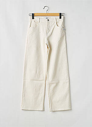 Jeans coupe droite taille normale taille normale beige LE TEMPS DES CERISES femme