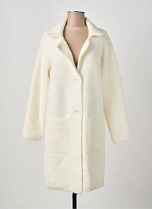 Manteau long coupe droite sans capuche beige LOLA ESPELETA femme