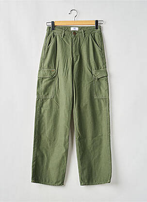 Pantalon cargo coupe droite taille normale vert LE TEMPS DES CERISES femme