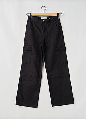 Pantalon cargo coupe droite noir GARCIA fille