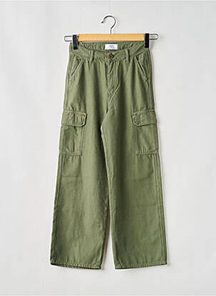 Pantalon cargo coupe droite vert LE TEMPS DES CERISES fille