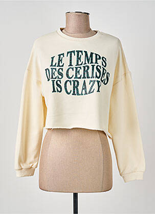 Sweat-shirt manches longues manches longues beige LE TEMPS DES CERISES fille