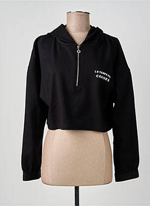 Sweat-shirt manches longues manches longues noir LE TEMPS DES CERISES fille
